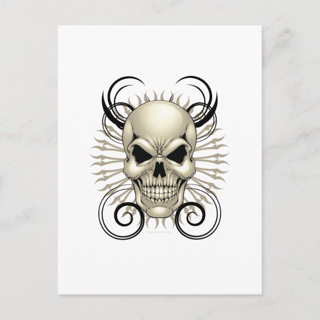 Skull-Design Postkarte (Vorderseite)