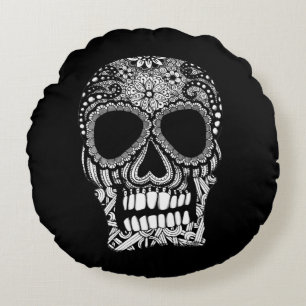 Skull-Design Rundkissen Rundes Kissen