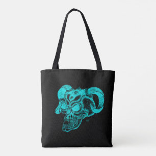 Skull Devil Head Schwarz-Grün-Design