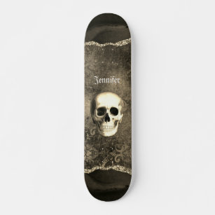 Skull Distressed Gothic Personalisiert Skateboard