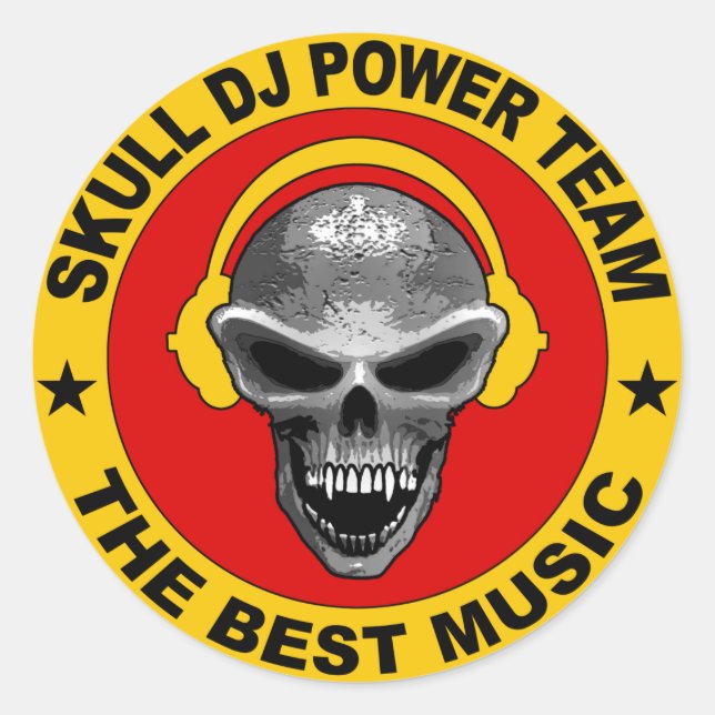 Skull DJ Sticker (Vorderseite)