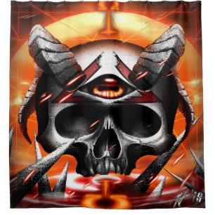 Skull Eye Joe Duschvorhang