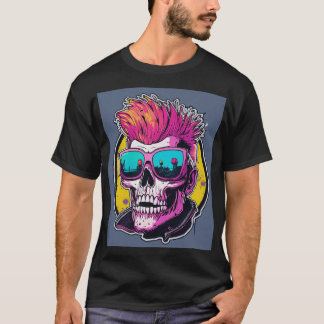 "Skull-Face Graphic T - Shirt" T-Shirt