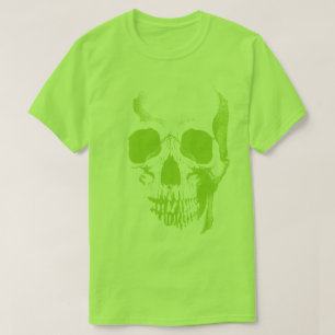 Skull Face Green T - Shirt