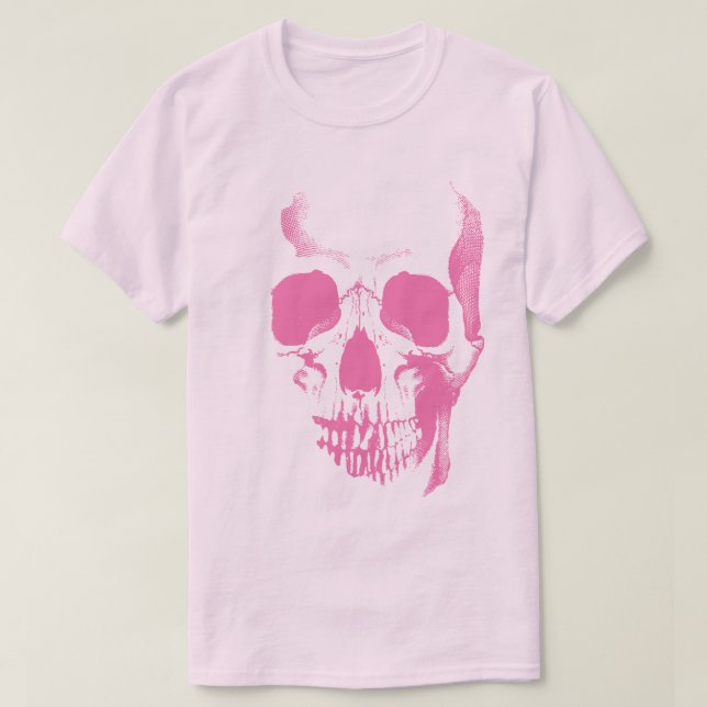 Skull Face Pink T - Shirt (Design vorne)