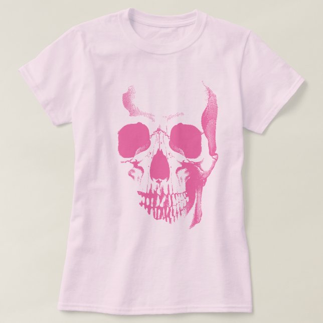 Skull Face Pink T - Shirt (Design vorne)