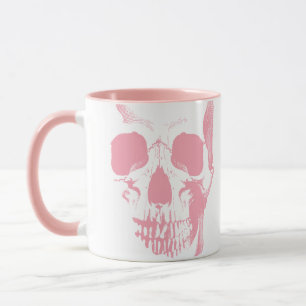 Skull Face Pink Tasse