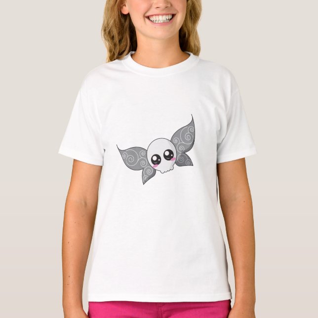 Skull Fairy - Grau T-Shirt (Vorderseite)