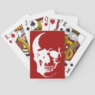 Skull - Fantasy Art aus dem Roten und Weißen Metal Spielkarten