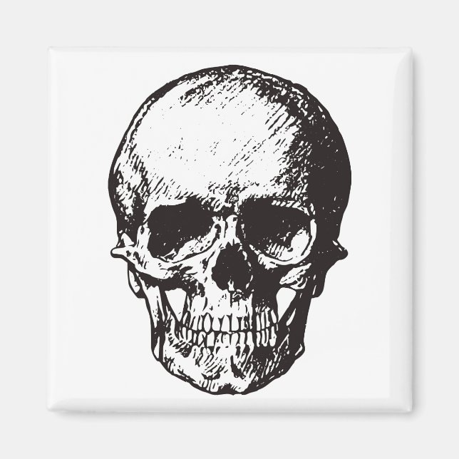 Skull Fantasy Art Rock Punk Heavy Metal Magnet (Vorne)