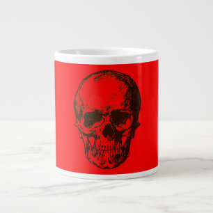 Skull Fantasy Pop Art Rock Punk Heavy Metal Rot Jumbo-Tasse