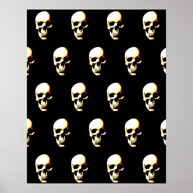 Skull - Fantasy Punk Rock Pop Art Poster (Vorne)