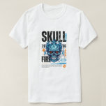 Skull fire T-Shirt<br><div class="desc">The design typically features a detailed skull illustration placed at the center of the T-shirt. The skull may appear realistic,  stylized,  or cartoon-like depending on the artistic style. Surrounding or emerging from the skull are dynamic flames,  often flowing upward to create a sense of motion and power.</div>