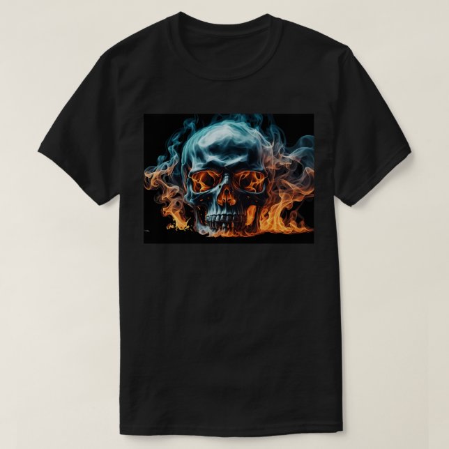 Skull Flames T - Shirt (Design vorne)