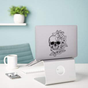 Skull Floral Art Aufkleber