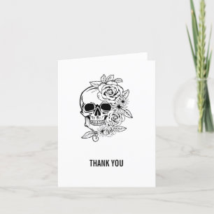 Skull Floral Art Dankeskarte