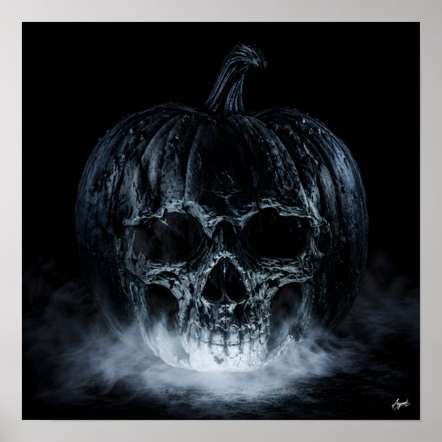 Skull Fog Pumpkin Poster (Vorne)