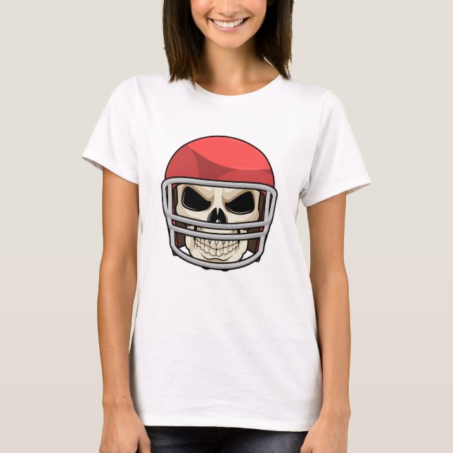 Skull Football Helm T-Shirt (Vorderseite)