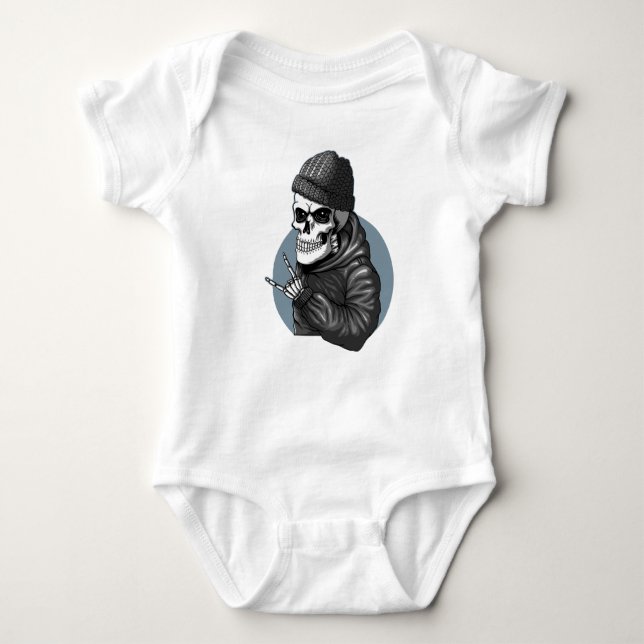Skull funky baby strampler (Vorderseite)