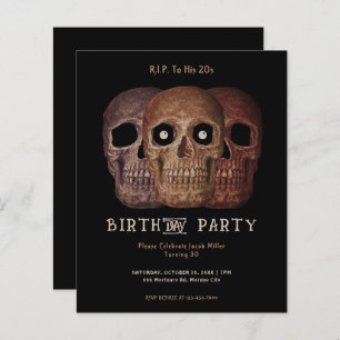 Skull Funny Brown Gothic Budget RIP zu seinen 20er