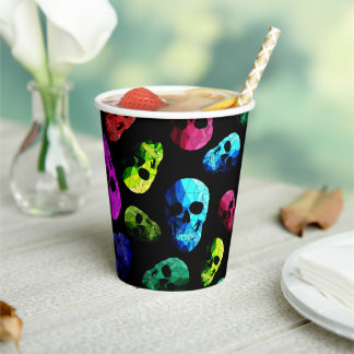Skull gemustert pappbecher