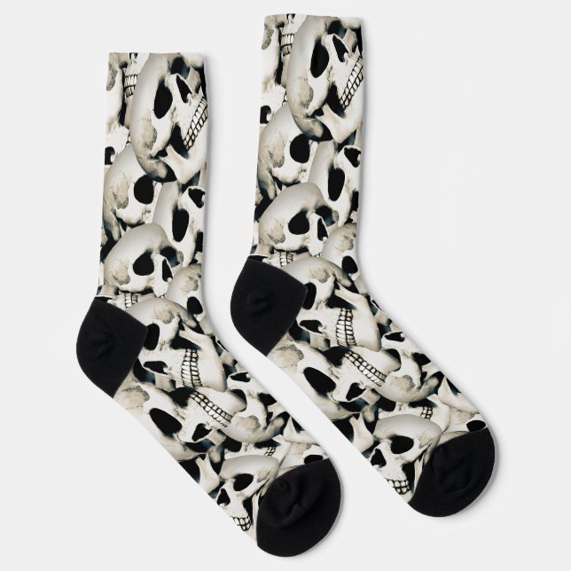 Skull Gemustert Socken (Rechts)