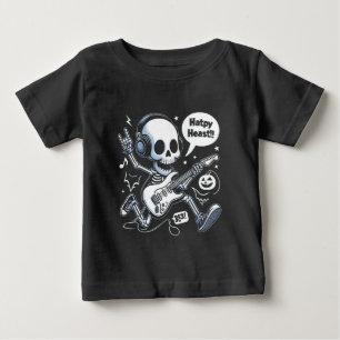 Skull Gitarre Halloween Rocker Funny Music Fan T-S Baby T-shirt