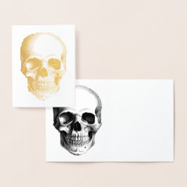 SKULL Gold Foil Note Card Folienkarte