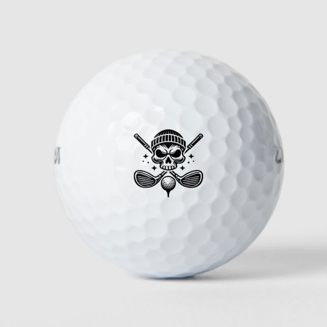 Skull Golf Balls, Golfschädel Golf Balls Golfball (Vorderseite)