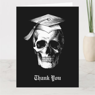 Skull Gothic Graduation Party Radiology Dankeskarte