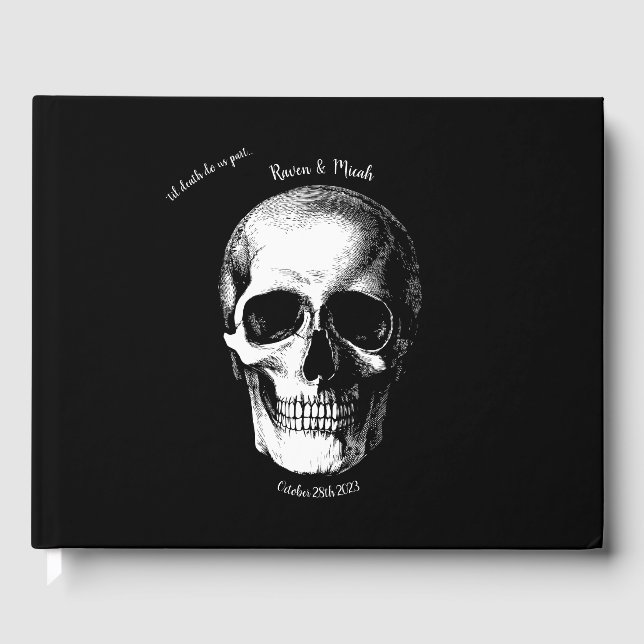 Skull Gothic Halloween Gästebuch (Vorderseite)