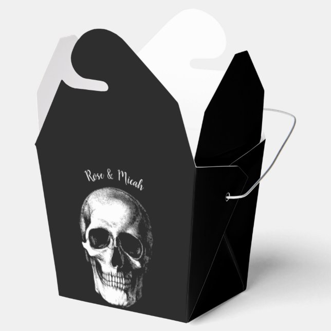 Skull Gothic Halloween Gastgeschenk Hochzeit Boxen Geschenkschachtel (Geöffnet)