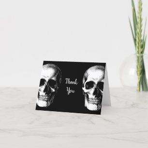 Skull Gothic Halloween Hochzeit Danke, Anmerkungen Dankeskarte