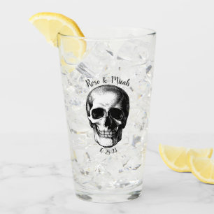 Skull Gothic Halloween Hochzeitbrille Glas