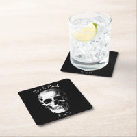 Skull Gothic Halloween Hochzeitsfeier Untersetzer