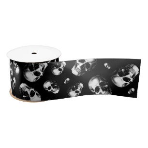 Skull Gothic Halloween Hochzeitskull Ribbon Satinband