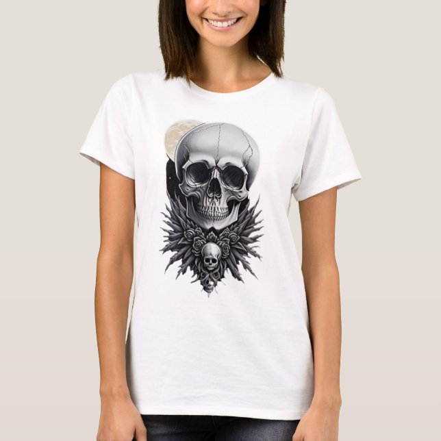 Skull-Gothic-Hemd T-Shirt (Vorderseite)