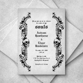 Skull Gothic Wedding Einladung