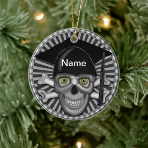 Skull Grad Keramik Ornament