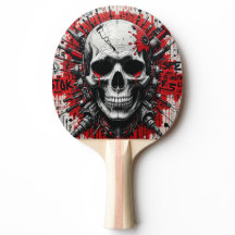 Skull Graffiti Ping Pong Paddle