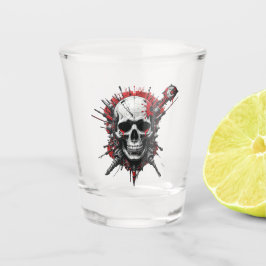 Skull Graffiti Shot Glass Schnapsglas