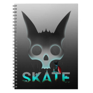 Skull Graffiti Skater Cat Notizblock