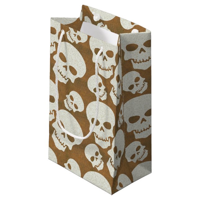 Skull-Grafikmuster-Design Kleine Geschenktüte (Vorderseite Schrägansicht)