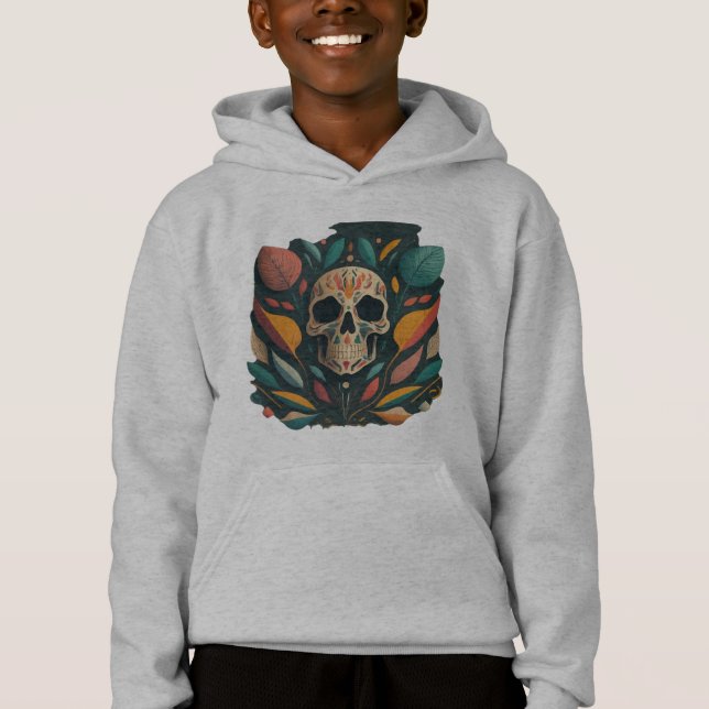 Skull Graphic Kids' Hoodie (Vorderseite)