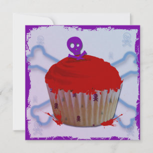 Skull Grunge Cupcake Notecards Mitteilungskarte