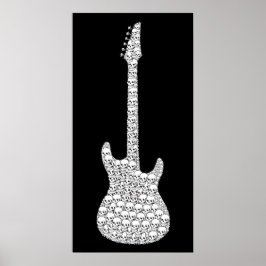 Skull Guitar Poster