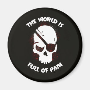 Skull Halloween Dark Black Beängstigend Magnet