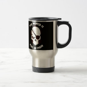 Skull Halloween Dark Black Beängstigend Reisebecher
