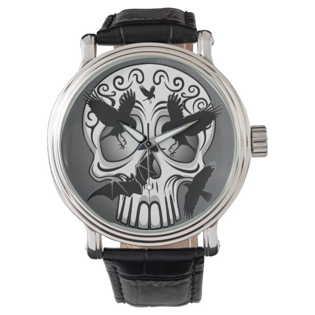 Skull Halloween Dekorative Calaveras Armbanduhr (Vorderseite)