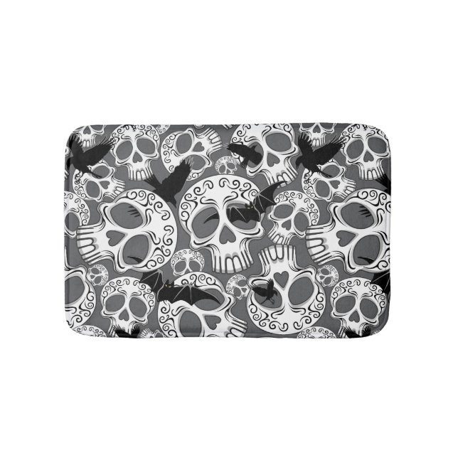 Skull Halloween Dekorative Calaveras Badematte (Vorderseite)